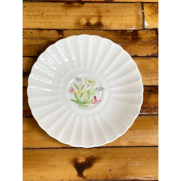 Susie Cooper Other - Susan Cooper Wedgewood Plate White Flute Floral Bouquet Replacement Saucer